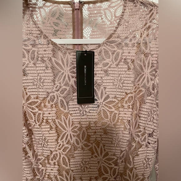 BCBG Max Azria Lysa Flounce Asymmetrical Dress - NEW with Tag Size 8 Lav… - Picture 4 of 9